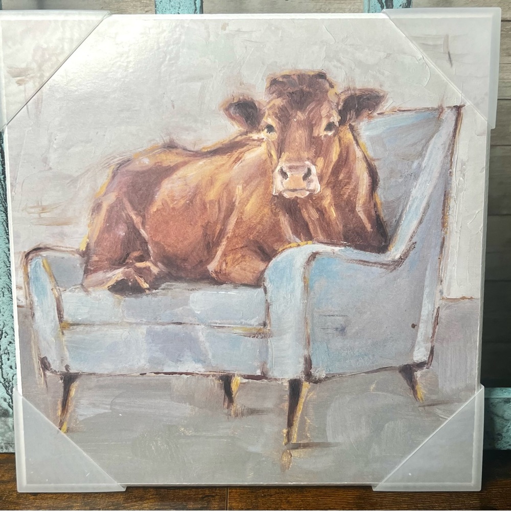 Couch cow plaque